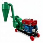 Diesel-powered grain hammer mill / crusher with a cyclone separator