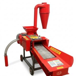 Chaff Cutter and Grain Crusher with a Conveyor Belt and Cyclone Dust Collector.