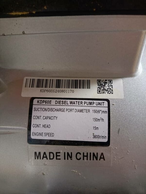 The KAMA 6-Inch Diesel Water Pump